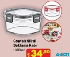 CONTALI KİLİTLİ SAKLAMA KABI 380 ML